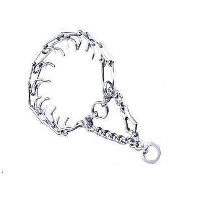 China Viable Pet Training Spike Chain Collar With Scissors Snap Steel Hook For Dog for sale