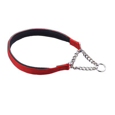 China Durable Pet Supplies High Quality Steel Pull Up Dog Triangle Chain Collar for sale