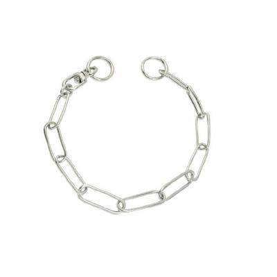 China Viable Durable Steel Dog Link Swivel Choke Chain Oval Collar For Pet for sale