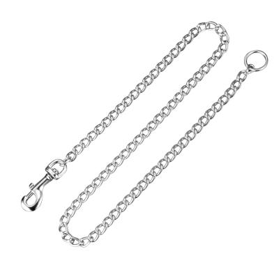 China Durable High Quality Chrome Plated Steel Chain Dog Lead Welded Chain Leash For Dog for sale