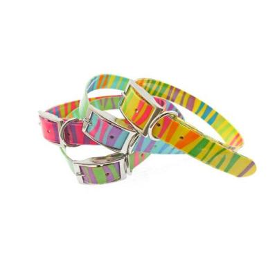 China Pet Sustainable Product TPU Waterproof Colorful Fashion Dog Collar for sale