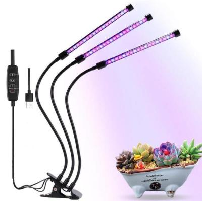 China Hoticulture Vertical Greenhouse / Farm / Two Head Two Head Grow Light 54LEDs Clip On 27W 18W Indoor Plant Grow Light, 3/6/12H Timer, 8 Dimmable Levels for sale