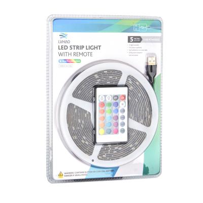 China Warehouse USB 5M With 24 Keys Remote Control Led Waterproof IP65  RGB 5VLED Strip Lights for sale