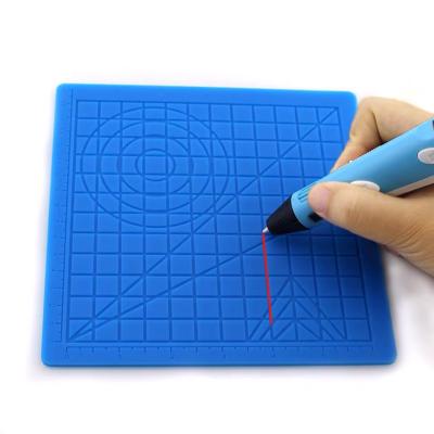 China Educational 3D Pen Accessories Kids Silicon Design 3D Drawing Tools Toys Factory Eco-friendly Material Printing Silicone Drawing Mat Set For 3D Pen for sale