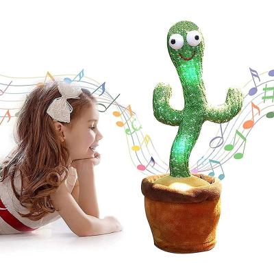 China 120 Songs Dancing Cactus Electron Plush Toy Soft Plush Doll Babies cactus that can sing and dance voice Interactive Bleed Rigid Toy For Kid for sale