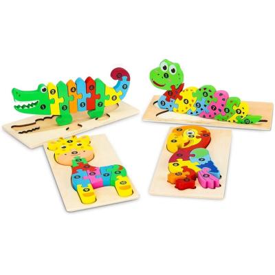 China Cartoon Toy New Arrival Children Education Toys 3D Cardboard Animal and Car Wooden Puzzle for sale