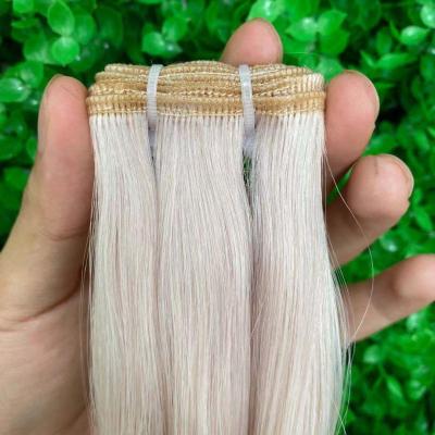 China Belle Hair Cuticle Aligned Super Double Drawn Machine Silky Straight Hair Weft Extension Silky Straight Bundle for sale