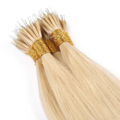 China European Belle Hair Wholesale Seamless 100% Nano Hair Extension Ring Double Drawn Silky Straight Hair Ring Har for sale