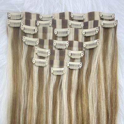 China Wholesale Double Straight Silky Remy Hair Clip In Hair Extension Seller for sale