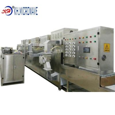 China High efficiency and high quality frozen meat beef lamb seafood fish defrost microwave tunnel machine for sale