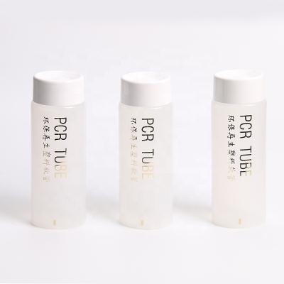 China 100 ml cosmetische huidverzorging Plastic cosmetische container Ronde witte ACP buis verpakking 100% milieuvriendelijk Te koop