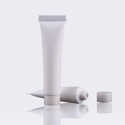 China Diâmetro 19mm 15g 15ml Cosmético Pomada Curativa Calça Tubo de Plástico Branco Com Cobertura de Parafuso à venda