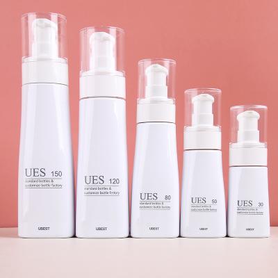 Chine Bouteille de shampooing emballage distributeur de soins de la peau 30ml 50ml 80ml 120ml 150ml bouteilles de lotion de pompe en plastique cosmétique à vendre