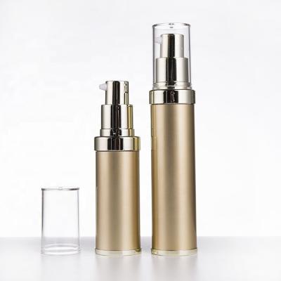 Cina Presonal Care 20ml 30ml Luxury Gold Airless Pump Bottle For Essence BB Cream Gel Serum Lotion Imballaggio cosmetico in vendita