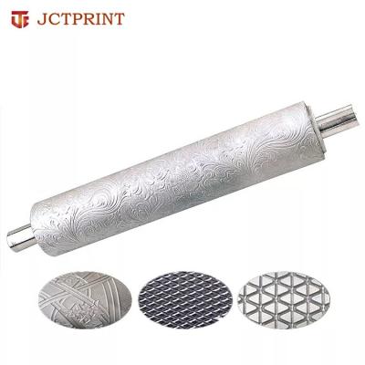 China 100mm Diameter Industrial Laser Engraved Leather Embossing Rollers for sale