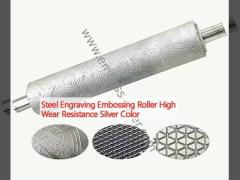 Steel Engraving Embossing Roller High Wear Resistance Silver Color