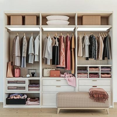 China China Supplier Wooden Single Position Bedroom Wardrobe (Other) Adjustable Clothes Cabinet for sale