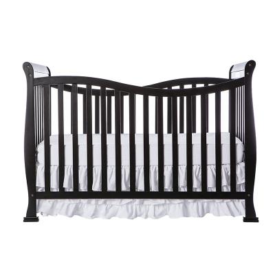 China New type full size modern high quality wooden pine baby crib baby crib solid wood bed for sale