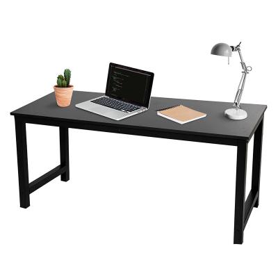 China Customizable Study Table for Home Office Wood Office with Metal Legs Rectangle Large Modern Industrial Rustic Table for Dorm Black for sale