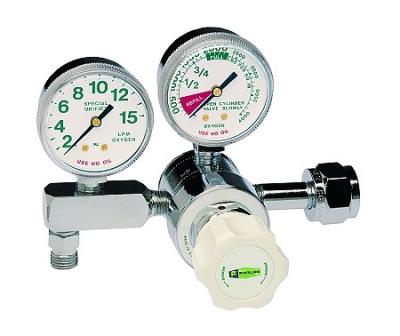 China white color brass material Western Style Double Gauges Oxygen Pressure Regulator for sale