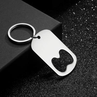 China Promotion Laser Name Photo/Texts Engraving Stainless Steel Dog Tag Gift Personalized Key Chain for sale