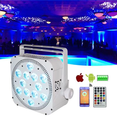 China Wedding Applications Honor Flat RGBWAUv 6in1 DJ LED Par Can Wireless Wifi DMX Battery Powered Wedding Par Light for sale