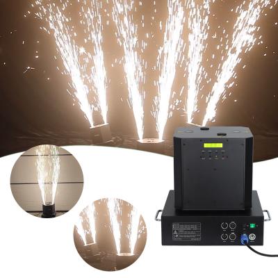 China Grace Dual Head Rotation Fireworks Flame Sparkuler Spinning Machine Aluminum Cold Spark Machine for sale