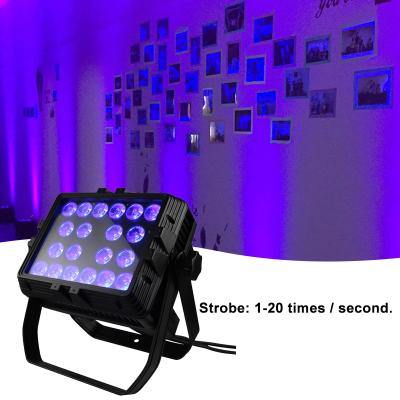 China Application for Wedding Grace 20x18w RGBWAUV Stage Waterproof IP65 Spotlight Square Par Light for sale