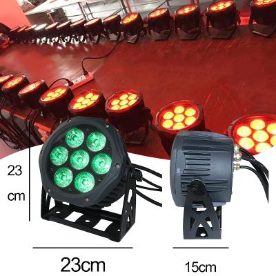 China Theme Park Grace 7*12w RGBW Karaoke Lighting IP65 Mini Par Cans Waterproof Led Outdoor for sale