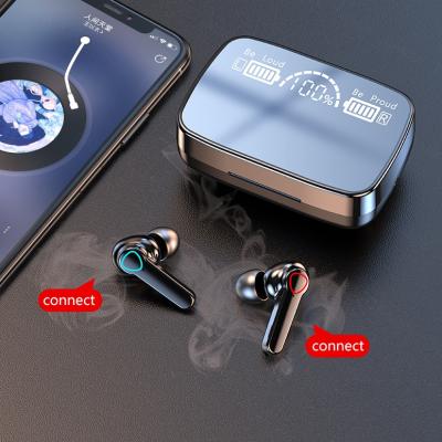 China Factory Direct Sales Tws Headphones Mirror M9-19 Power Bank BT 5.1 Gaming Headphones Perfect Mini Earphones Tws Wireless Earbuds for sale