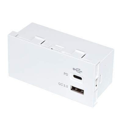 China Brand New Model USB-A + USB-C NEPCI 45W USB Charging Module , PD QC Type A+C Dual Ports USB 90*45*38mm Charger for sale