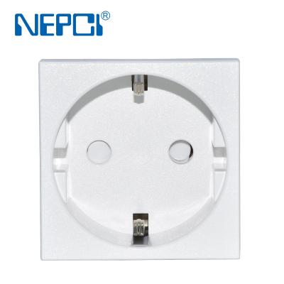 China AC250V /16A NEPCI IEC certified schuko plug, German plug 45*45mm XJY-QB-57 for sale