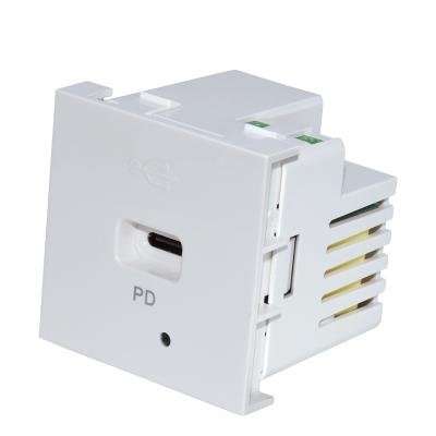 China 45x45mm PD Outlet 45x45mm USB Wall Socket XJY-USB-A17I-30 USB Charger 30w USB Fast Type C Power Socket Outlet Fast Charging Module for sale