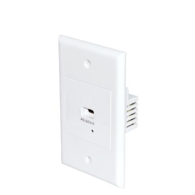 China Quick Charge ETL Listed Standard US 100-240V USB Receptacle Port, USB Power Outlet With Type C Wall Plug for sale