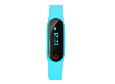 China Silicone Blue Bluetooth Sport Band , Steps Distance Calories Record for sale