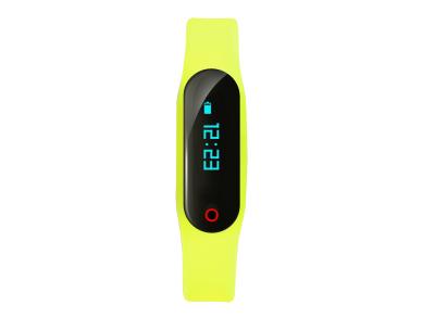 China Intellegent Unlock Yellow Smart Sports Bracelet With Pedometer Calories Function for sale