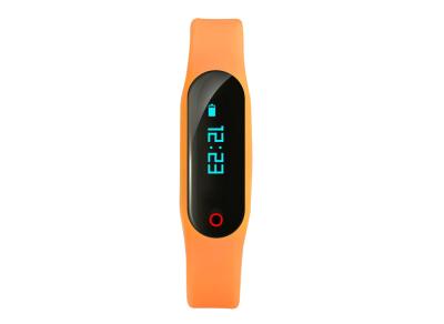 China Tracker Boys Health Smart Sports Bracelet Pedometer Counter In Orange for sale