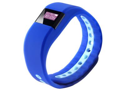 Cina Braccialetti degli sport di forma fisica del braccialetto di attività degli uomini astuti blu di Bluetooth in vendita