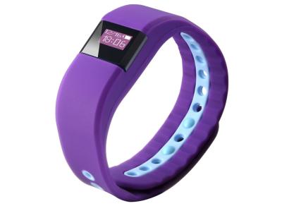 China Purple Pedometer Wristband Smart Sports Bracelet Lightweight for sale