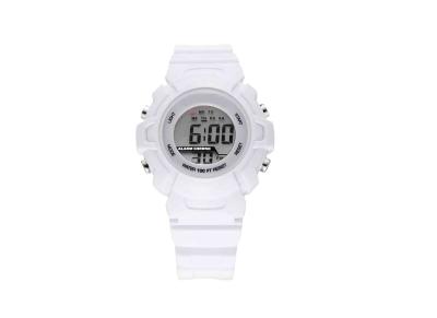 China Mädchen-Digital-Sport-Armbanduhren PU-Geschenk-Armbanduhr Vogues kundenspezifische weiße zu verkaufen