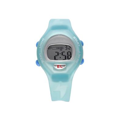 China Custom Blue 3 ATM Silicone Digital Watch , Girl Chronograph Wristwatches for sale