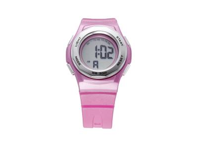 Chine Arrosez la montre de Digital électronique de silicone de Reistant avec le cas de dos en métal/bracelet de rose à vendre