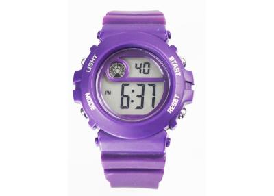 China Lithium Battery Violet Silicone Digital Watch For Teenage , Analog Digital Watch for sale