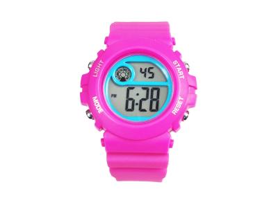 Chine Montre de Digital rose qui respecte l'environnement de silicium pour des enfants/enfants avec le logo fait sur commande à vendre