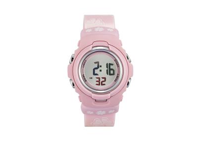 China Personifizierte rosa Blatt-Klee LCD Digital des Bügel-vier Armbanduhr-Damen/Frauen zu verkaufen