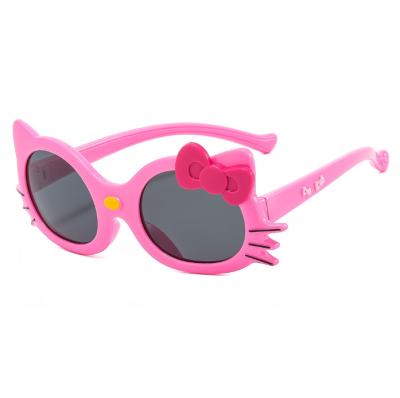 China Anti-UV Lenses Kitten Flip Children Sunglasses Cartoon New Cute Ultra-light Frame Fashion Sun Glasses Sunglasses for sale