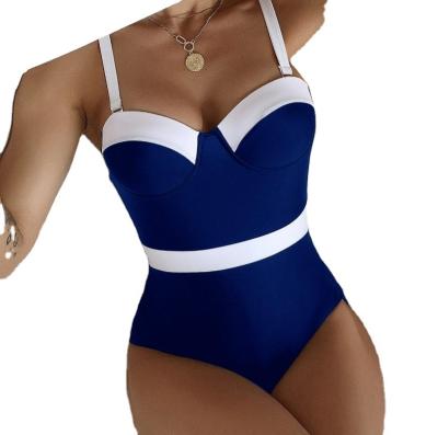 China Plus Size Sexy Lace Up Ladies Slit Swimsuit With Chest Pad Beach Swimwear for sale