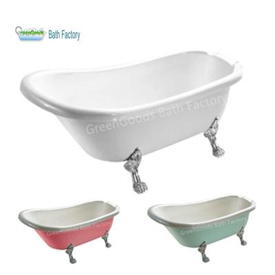 China Elegant Factory Appearance GreenGoods Bath Tub Clawfoot Luxury High Back Bathtub for sale