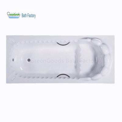 China GreenGoods Bath Factory Soaking Body 4 Foot Built-In Acrylic Bathtub With Handles for sale