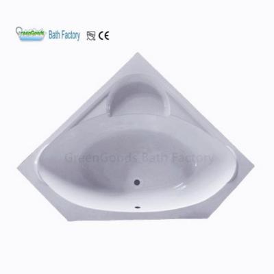 China Factory Price 3 Person Algeria Eco-friendly Material Hexagon Diamond Inserts Corner Acryl Bathtub for sale